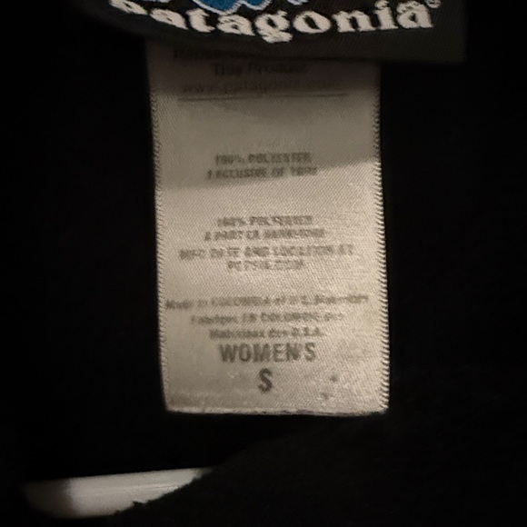 Patagonia Women’s full zip Fleece jacket Black Size S - Picture 4 of 4